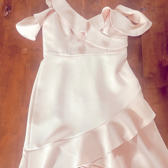 BCBGMAXAZRIA Asymmetrical Ruffle Dress - Picture 4 of 6